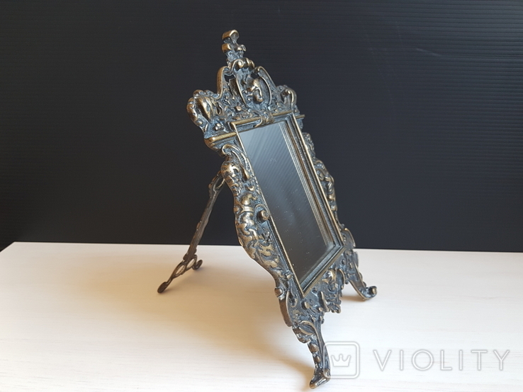 Рамка с зеркалом,латунь или бронза,Испания., photo number 4