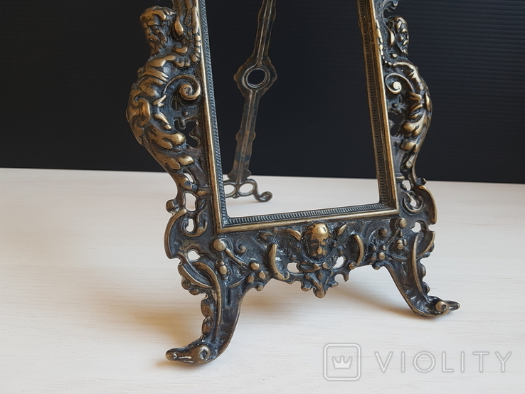 Рамка с зеркалом,латунь или бронза,Испания., photo number 8