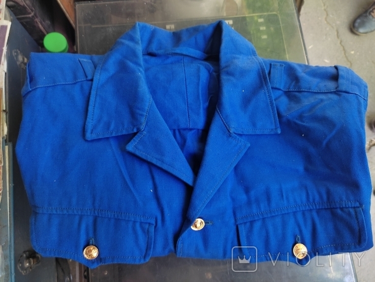 Vintage. Officer's summer blue jacket, USSR Navy, photo number 3