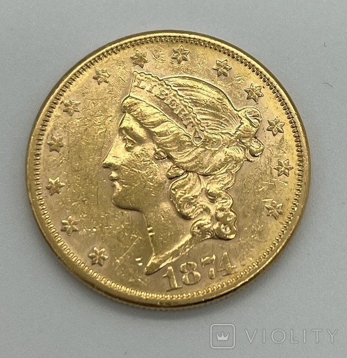 20 доларів США 1874 року., photo number 2