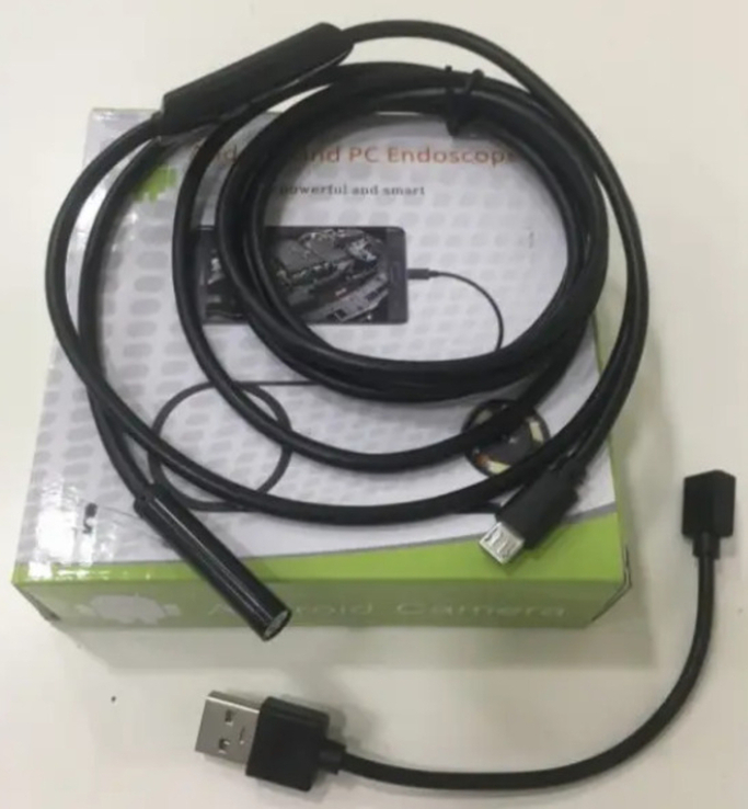 Камера ендоскоп Android and PC Endoscope, гнучка USB камера 2 м, numer zdjęcia 2