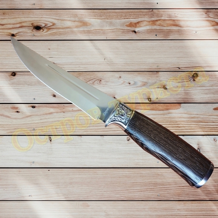 Нож туристический Охотник сталь 65Х13 чехлом 27 см, фото №4