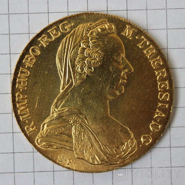 1 талер 1780 Марии Терезии,позолота, photo number 2