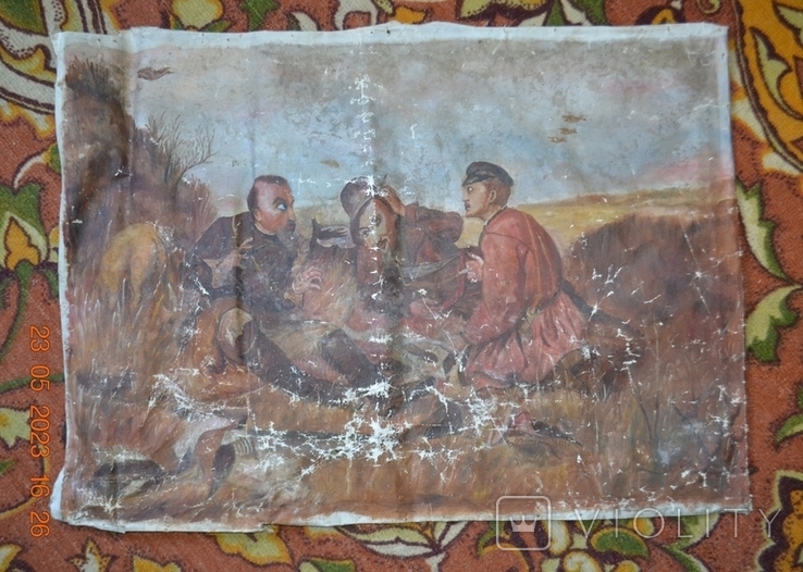 A copy of the painting "Hunters at a halt" by V. G. Perov. Oil on canvas. 70x50 cm., photo number 4