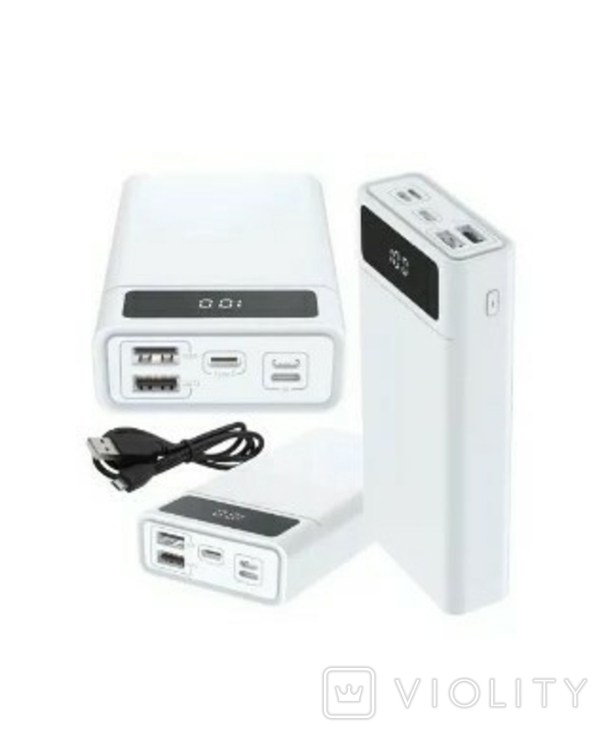 Новый Повербанк 40000mAh/Li-pol White Аккумулятор Powerbank Повер банк Power bank, photo number 2
