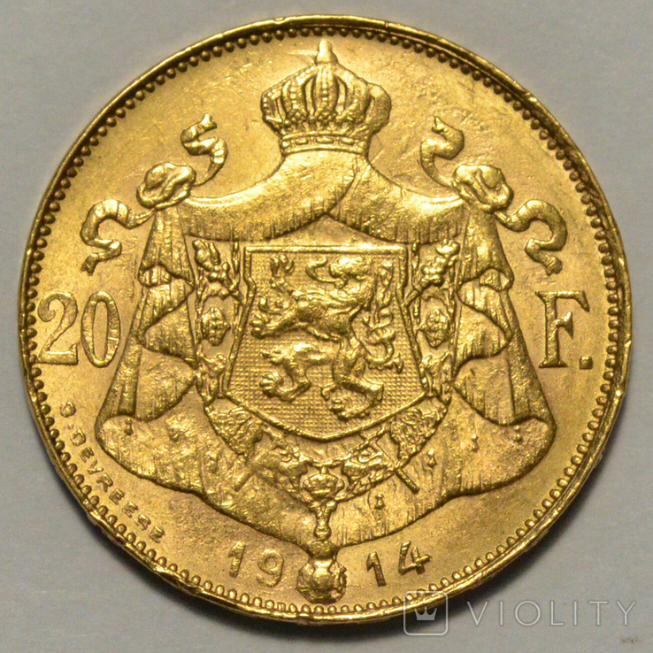 20 франков 1914 года, Бельгия, photo number 3