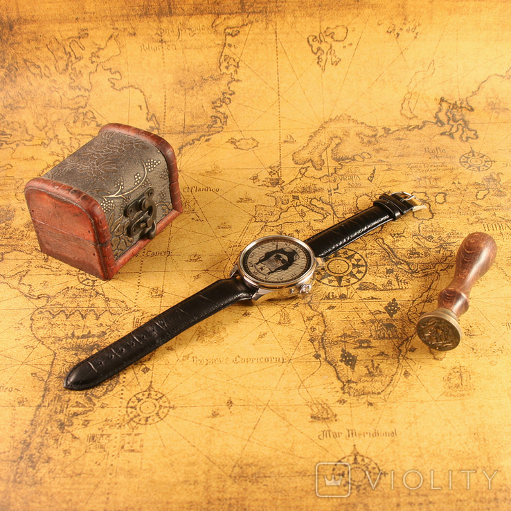 Men's vintage wristwatch Wandolec with Swiss mechanism Chronometre, photo number 5