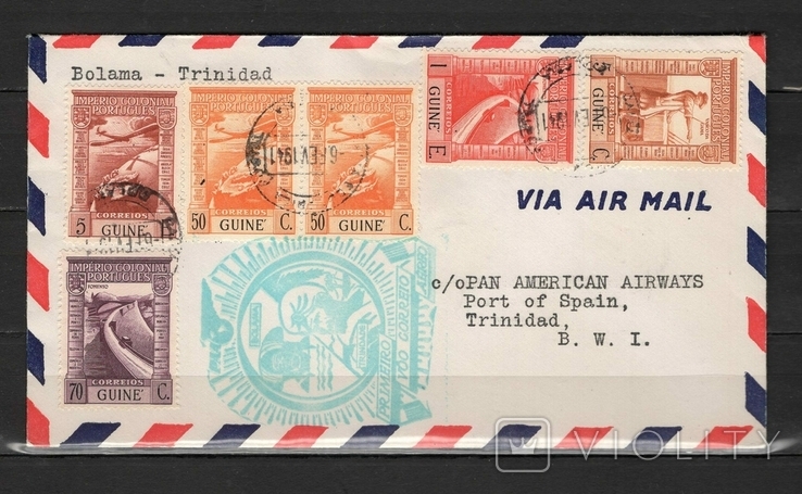 Guinea Colony of Portugal 1941 envelope airplane (e), photo number 2