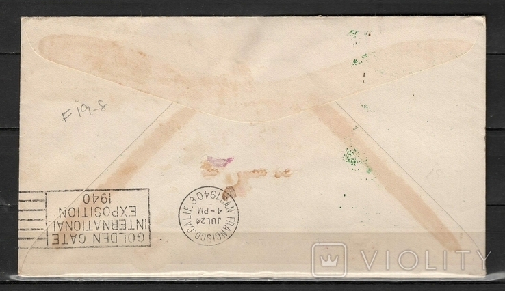 New Caledonia 1940 envelope air colony of France (e), photo number 3