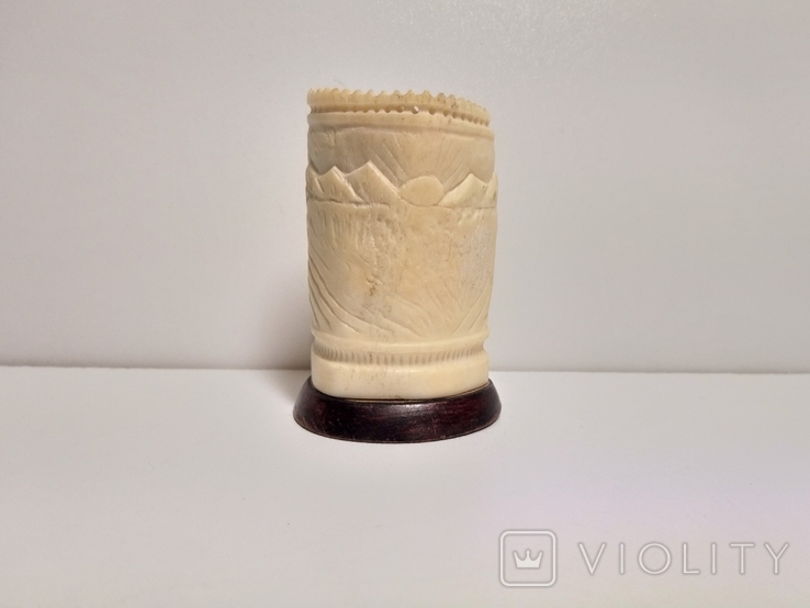 Pencil holder made of walrus tusk or tusk., photo number 2