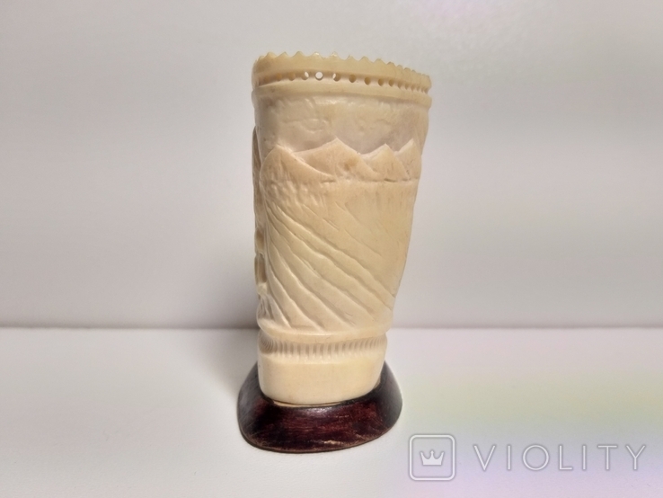 Pencil holder made of walrus tusk or tusk., photo number 3