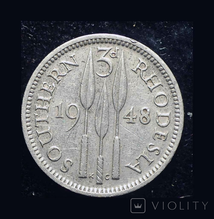 Британская Южная Родезия 3 пенни 1948