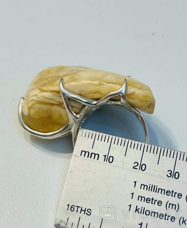 Ring, Ring, Silver, Amber, photo number 8