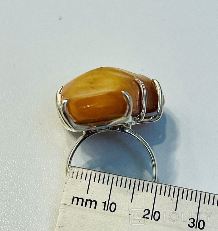 Ring Ring Amber Silver, photo number 7