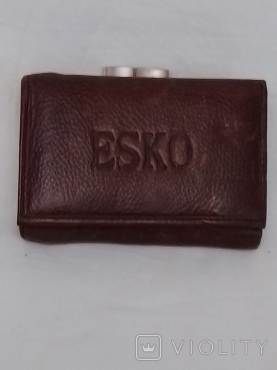 Новый импортный кошелек с монетницей фирмы "ESKO" из натуральной кожи, в упаковке, photo number 2