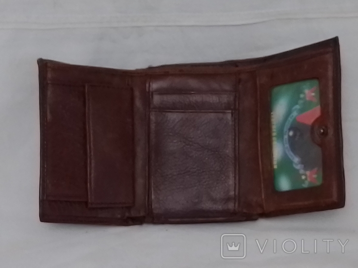 Новый импортный кошелек с монетницей фирмы "ESKO" из натуральной кожи, в упаковке, photo number 5