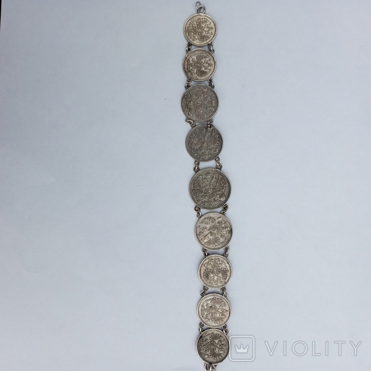 Браслет із срібних монет., photo number 4