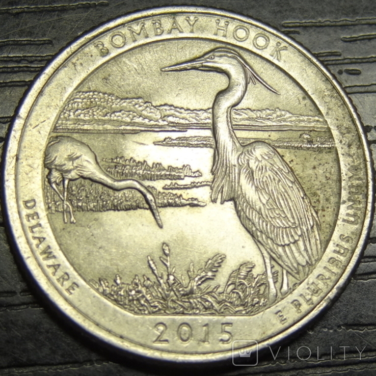 25 US cents 2015 Bombay Hook, photo number 2