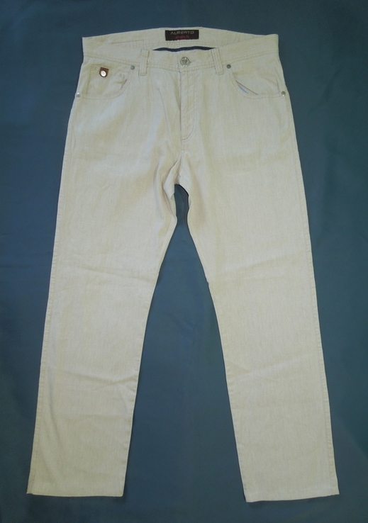 Штани брюки чоловічі літні світлі W33 L32, numer zdjęcia 2