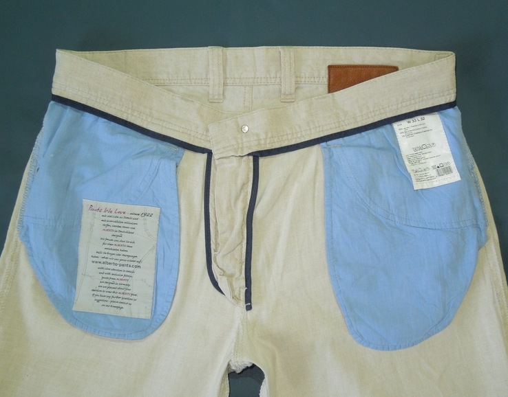 Штани брюки чоловічі літні світлі W33 L32, фото №8