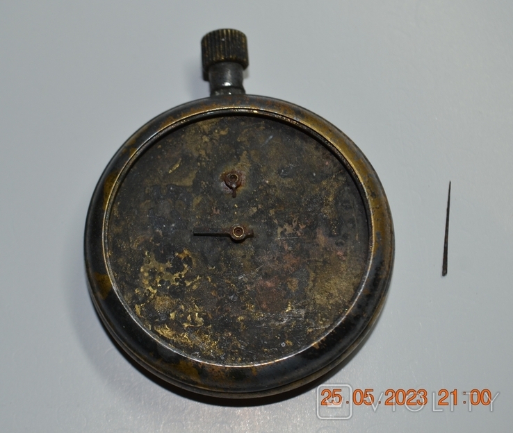 Pocket watch "Agate". Stopwatch. Diameter 5 cm. Not working. Arrow broken off, photo number 2