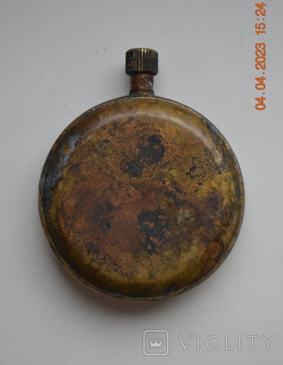 Pocket watch "Agate". Stopwatch. Diameter 5 cm. Not working. Arrow broken off, photo number 6