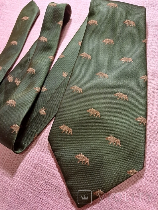 Галстук охотника, кабан, охота, охотничий галстук от Hiro Германия, фото №2