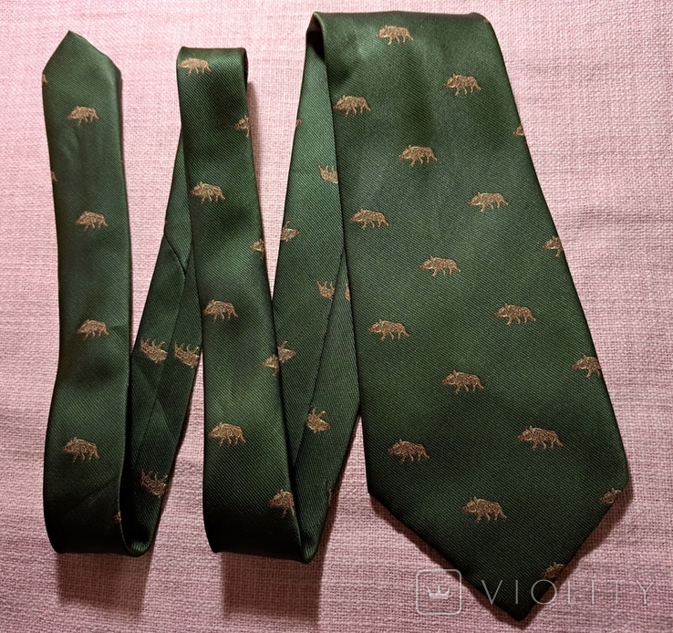 Галстук охотника, кабан, охота, охотничий галстук от Hiro Германия, фото №3