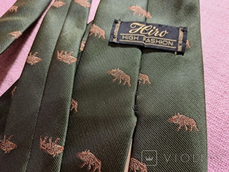Галстук охотника, кабан, охота, охотничий галстук от Hiro Германия, фото №4
