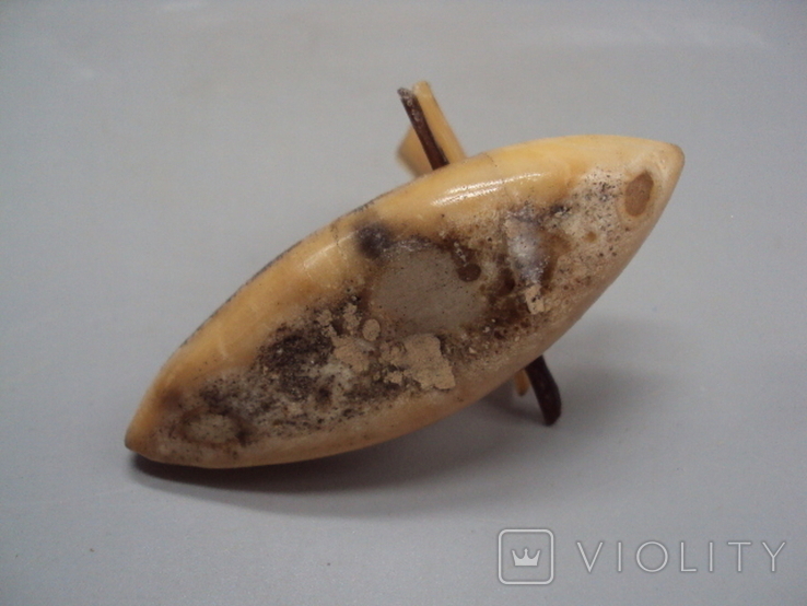 Figure: miniature, whisker, whale, sperm whale and bone, mammoth tusk, boat, sailboat 7x8.2 cm, weight 28 g, photo number 13
