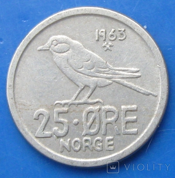 Норвегия 25 ере 1963, фото №2