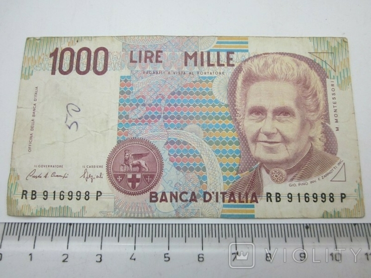 1,000 lire 1990 Italy