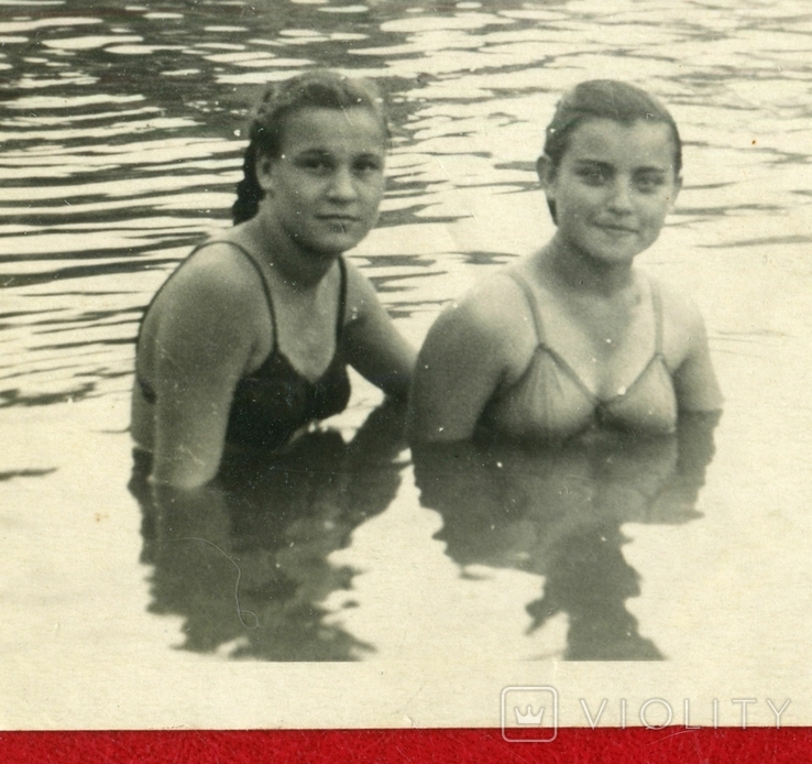 Girl Kharkov swimsuit river 1954