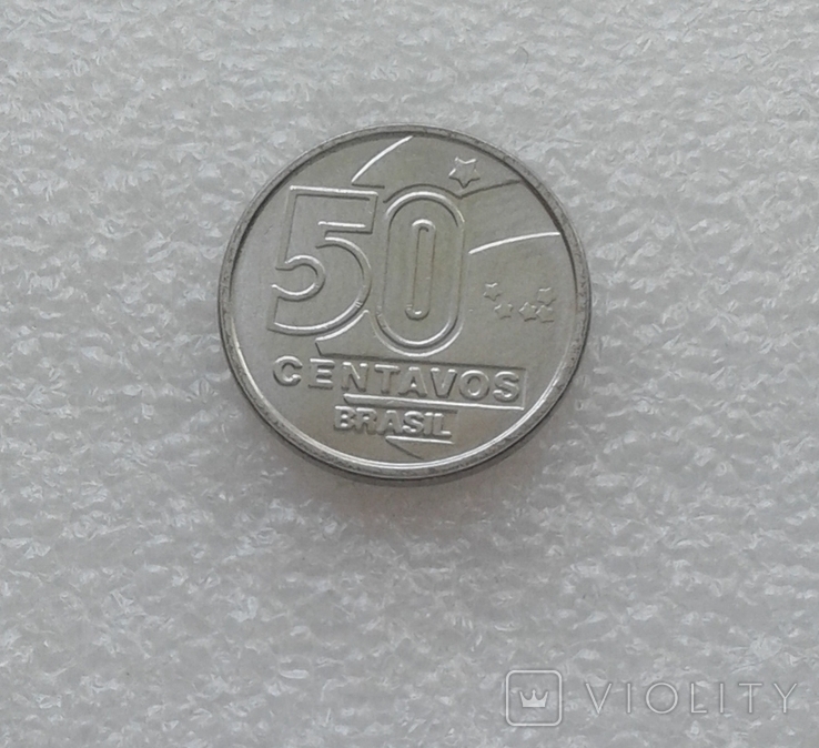 Бразилия 50 сентаво 1989 год, photo number 2