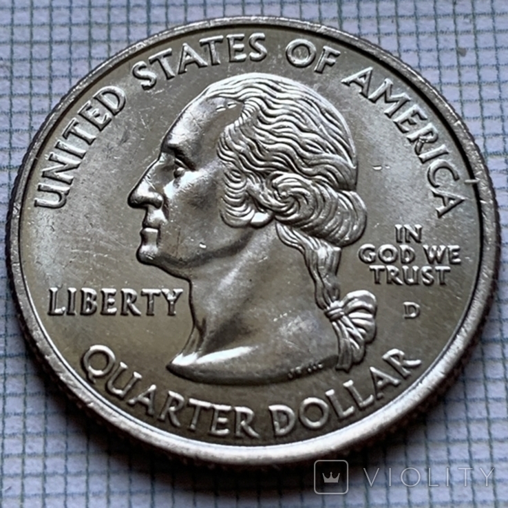 США 25 центів 2007 року Вашингтон (D), фото №3
