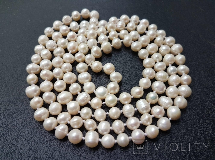 Beads Necklace Pearls 120 cm, photo number 2