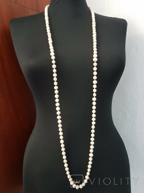 Beads Necklace Pearls 120 cm, photo number 5