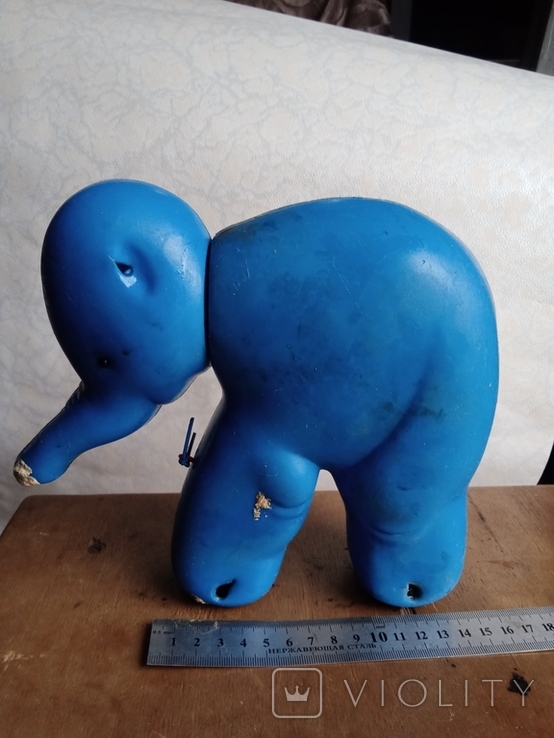 Большой дутый синий слонёнок на донорство. СССР., photo number 2