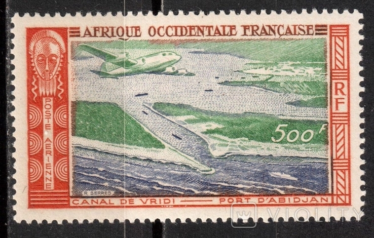 French West Africa. Airmail (series in luxury)** 1951