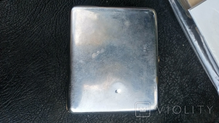 Cтарий портсигар, срібло на латуні, photo number 2