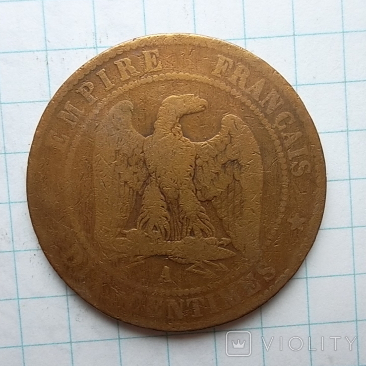 Франція 10 сантимів, 1856 "А" - Париж, photo number 7