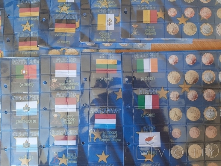 Альбом. Європейський союз. Обігові монети від 1 цента до 2 євро. По країнах і типах, photo number 8