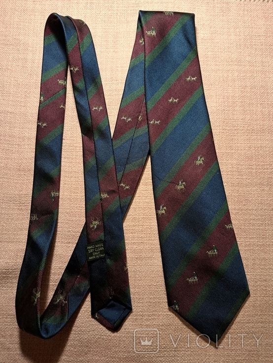 Галстук охотника, охотничий галстук ручной работы Cantini Firenze Италия, фото №3