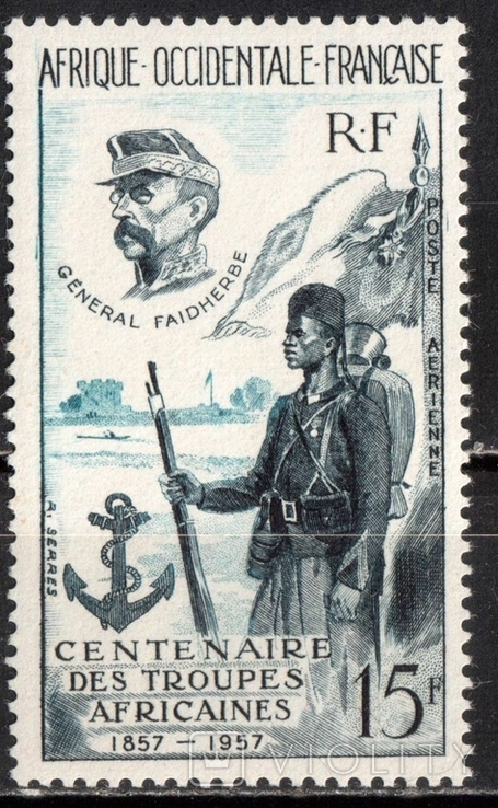 French West Africa. Jubilee of the Afrika Military Corps. (series in luxury)** 1957