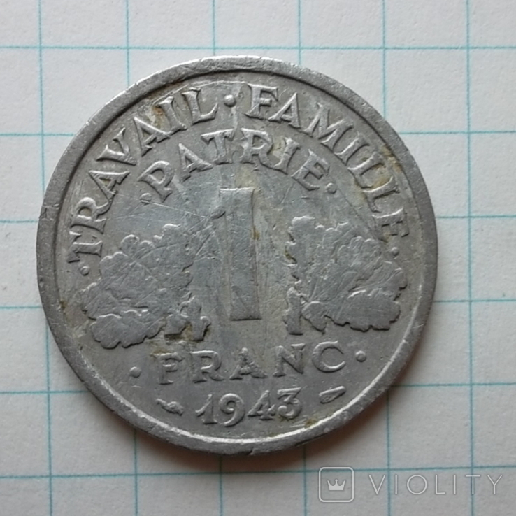 Франція 1 франк, 1943, photo number 2