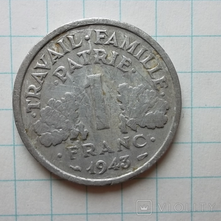 Франція 1 франк, 1943, photo number 6