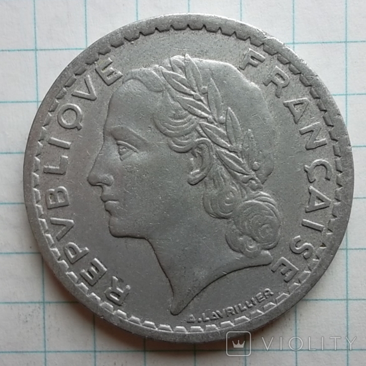 Франція 5 франків, 1945, photo number 6