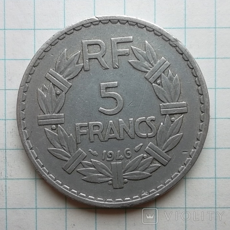 Франція 5 франків, 1946