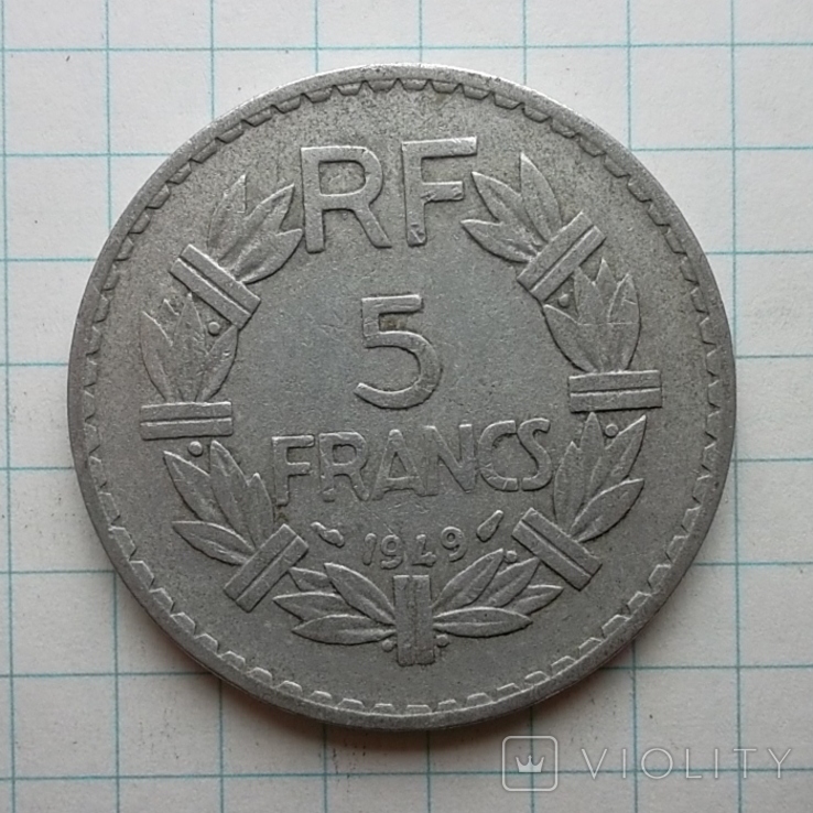 Франція 5 франків, 1949, photo number 2