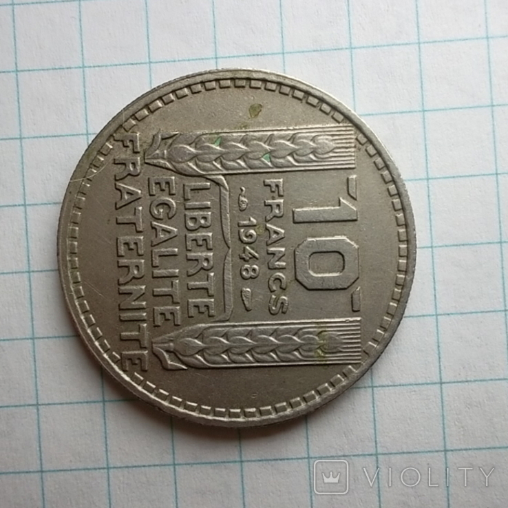 Франція 10 франків, 1948, photo number 3